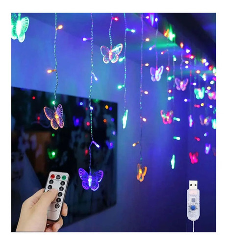 Luzes De Cortina De Borboleta Usb Fairy String Lights Núcleo