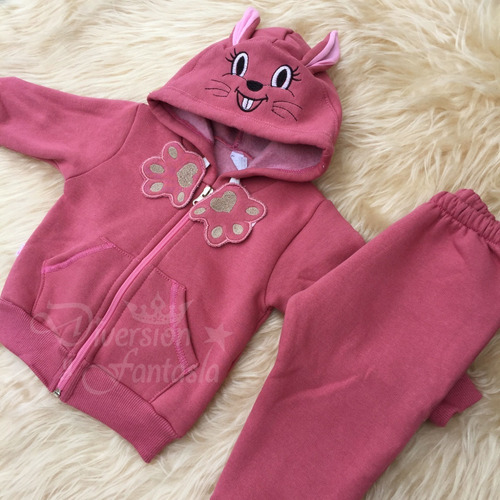 Imagen 2 de 5 de Conjunto Jogging Frisa Pantalón Y Campera 3 Meses A 2 Años