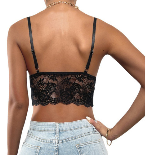 Camis Cortos De Encaje A La Moda Para Mujer, Que Se Envuelve