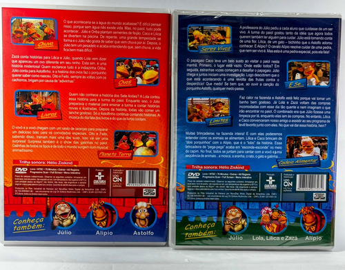 Dvd Coleção Cocoricó Maleta + 4 Dvds