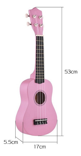 Ukelele Soprano Acústico De 21 Pulgadas, Kit De Ukelele Par