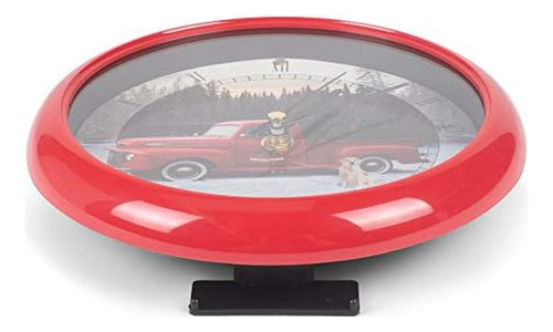Reloj Navideño Con Camioneta Ford Roja 12.