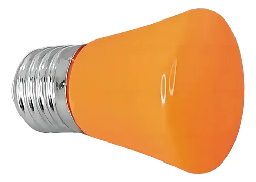 Lâmpada LED Laranja CTB Mini Bulbo T44 Coroa 1W Soquete E27