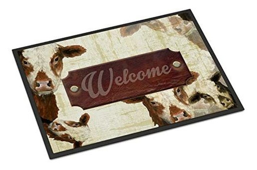 Felpudo Bienvenida Vaca Multicolor 24x36  