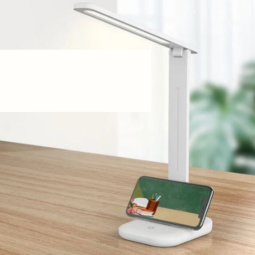 Luz Led Regulable Velador De Escritorio Lectura Lámpara Estructura Blanco