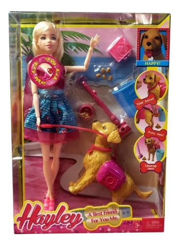 Muñeca Hayley Con Su Perrito Muñeca Barbie Para Niñas