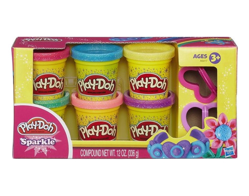 Play Doh Sparkle 6 Pack