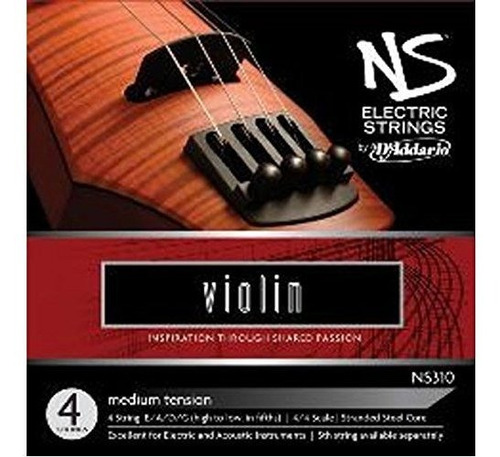 Cuerdas Para Violín Eléctrico D'addario Ns310, Medium