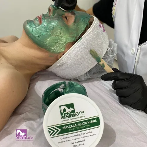 Mascarilla facial de ágata verde Dermare - 200 g