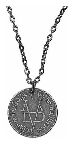 Collar Valar Morghulis - Moneda De Acero Inoxidable Con Cade