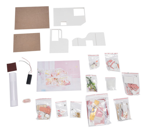Kit De Bricolaje Assembly Dollhouse Para Niños, Kit De Casa