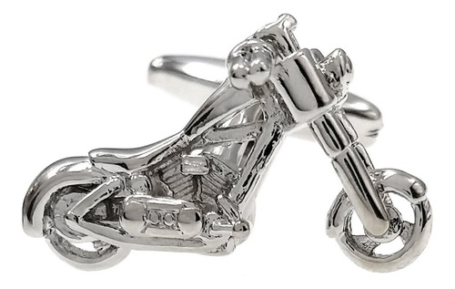 Mancuernillas Thot Ra Motocicleta Moto Plateada D-355 Color Plateado