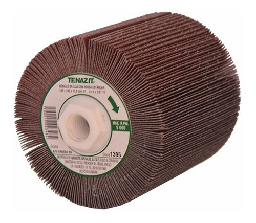 Rodillo De Fibra 4  X 4  5/8-11h  Lija 80 Austromex Aus1395