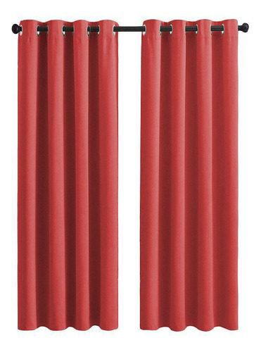 Cortina Tecido Premium Para Janela/porta 2,80x2,20 Vermelho
