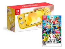 Comprar Consola Switch Lite Amarillo + Super Smash Bros Ultimate