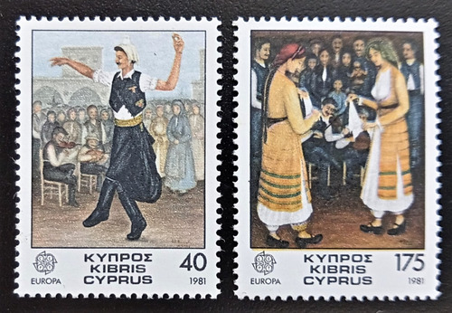 Chipre, Serie Yv 542-543 Tema Europa 1981 Mint L18632