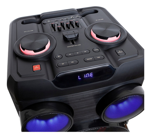 Combo Torre Polyvox Xt2212t 2500w + Microfone Com Fio