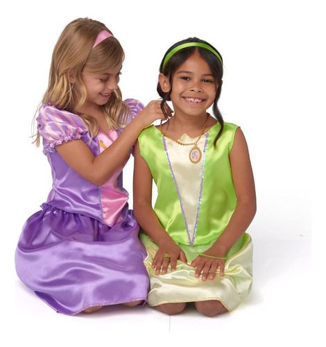 Disfraz Disney Princesas Tiana Jasmine Rapunzel Ariel 4 En 1 Lila 4-6x