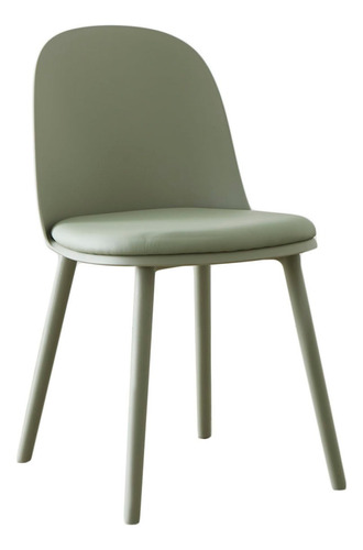 Silla Comedor Vita Nórdica Eames De Diseño Moderno Plástica Verde Pastel