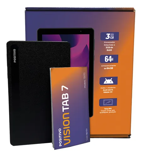 Tablet Positivo Vision TAB 7 - Processador Octa-Core 3GB RAM 64GB...