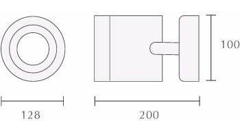 Imagen 2 de 3 de Aplique Spot De Pared Para Exterior Fw 2065 Apto Led /nexo