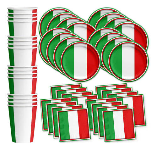 Italy Italian Flag Birthday Party Supplies Set Plates N...