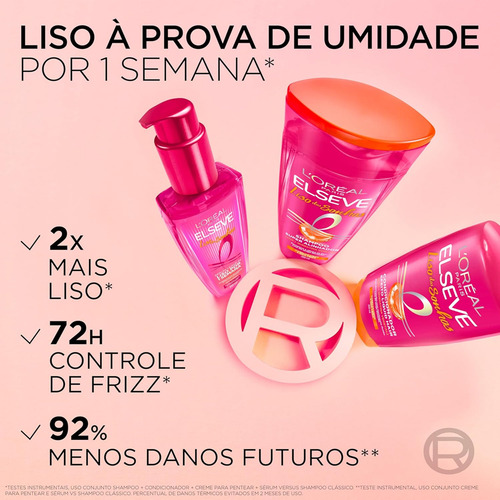 2 Uni Condicionador Elseve Liso Dos Sonhos - 200ml