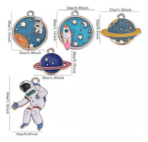 2 Collar Para Niña Y Niño, Cohete, Planeta, Astronauta 2pack