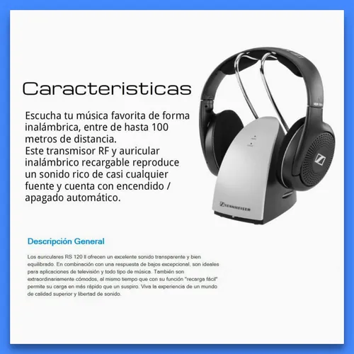 Auriculares inalámbricos sennheiser rs 120 ii clearance
