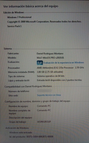 Imagen 4 de 5 de Computadora Hp Tosch Smart 300pantalla 20 Casi Nueva