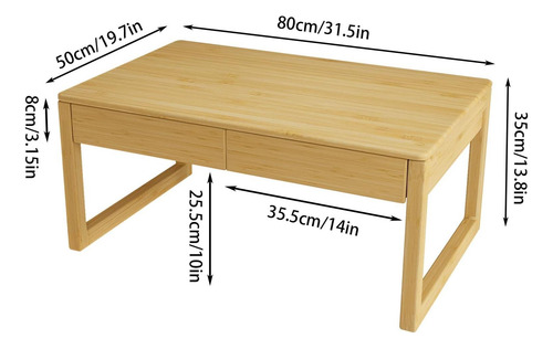 Mesa De Café De Bambu De Mesa De Piso Baixa Japonesa Okcmtr