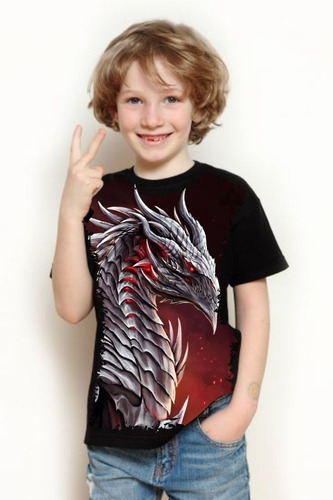 Camiseta Criança Frete Grátis Dragão Dragon