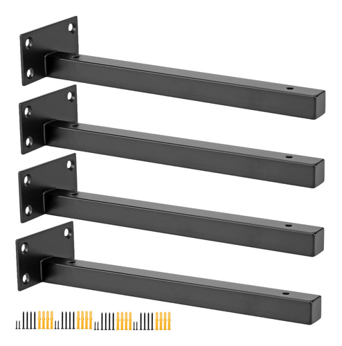 Mornajina 4 Soporte Estante Negro 10  Para Flotante Muebl