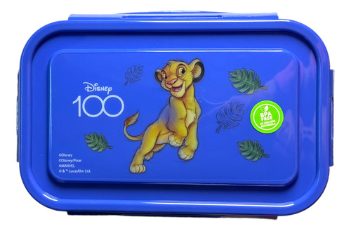 Hermetico Rectangular 700ml El Rey Leon Disney 100 Años