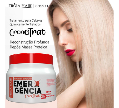 Tônico Milagroso 300ml + 5 Máscaras Cronotrat 250g Tróia