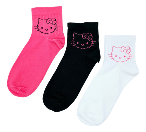 Tin Hello Kitty Minimal 3 Pares Cute