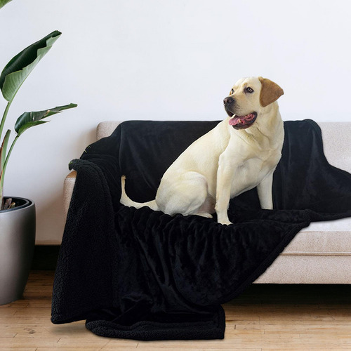 Manta Para Perro, Impermeable, De Franela, Para Negro S