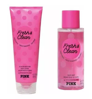 Victorias Secret Pink Fresh And Clean Set Colonia Y Crema