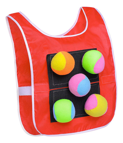 Juego De Dodgeball Con 5 Bolas Pegajosas Adultos Rojos