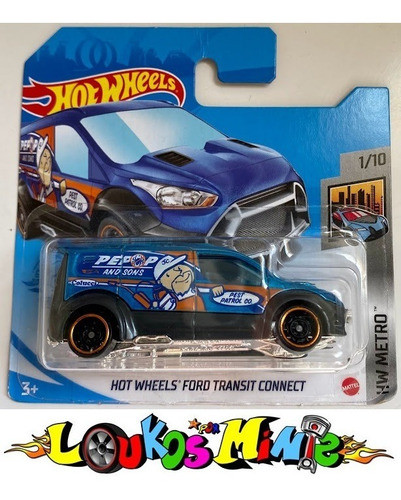 Hot Wheels Ford Transit Connect 7/250 Hw Metro Lacrado Curta