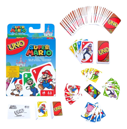 Mario Bros Juego De Cartas Uno Mattel Super Mario