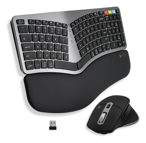 Combo De Teclado Ergonómico Y Mouse Inalámbrico X9 - 2.4g Bt