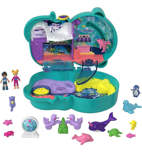 Polly Pocket Set Estuche De Acuario Forma De Nutria 