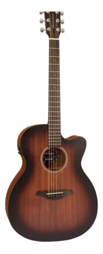 Violão Vintage Ve660wkea Elétrico Auditório Statesboro Cor Marrom-escuro Material Do Diapasão Ébano Orientação Da Mão Destro