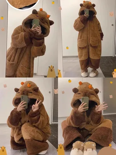 L Pijama De Capibara, Pijama, Ropa De Dormir Cálida