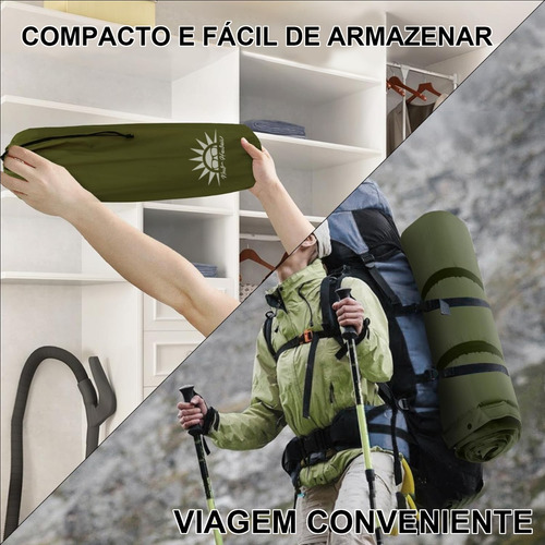 Colchão Inflável Dobravel Com Travesseiros Para Viagem