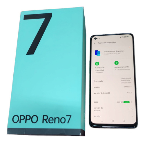 Celular Oppo Reno7 6.4'' 8gb + 256gb, Plateado