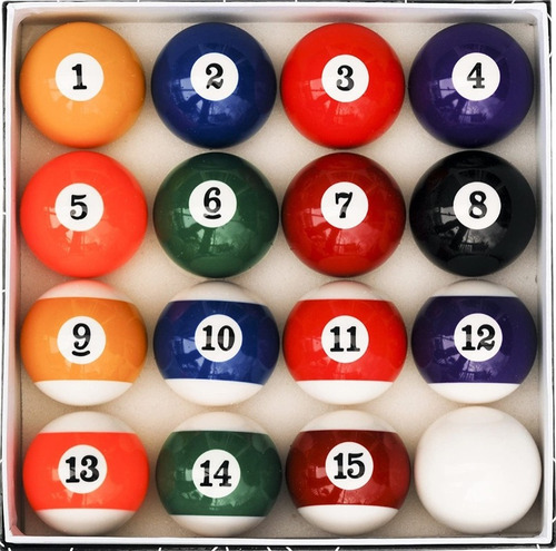 16 Bolas De Pool, Juego Completo, Mesa Pool, Villar