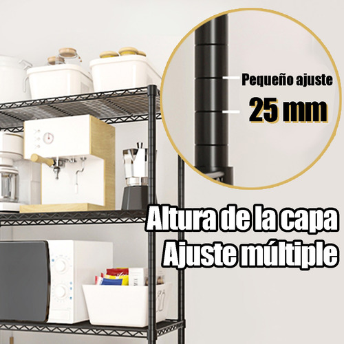 Estantería Resistente De 4 Niveles Con Ruedas Simple Deluxe