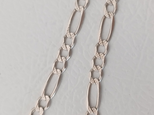 Pulsera Plata 925 Figaro Eslabones 3 Y 1, 8.1 G Plateado (Usado)